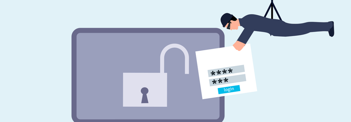 Free attack unsecured laptop vector